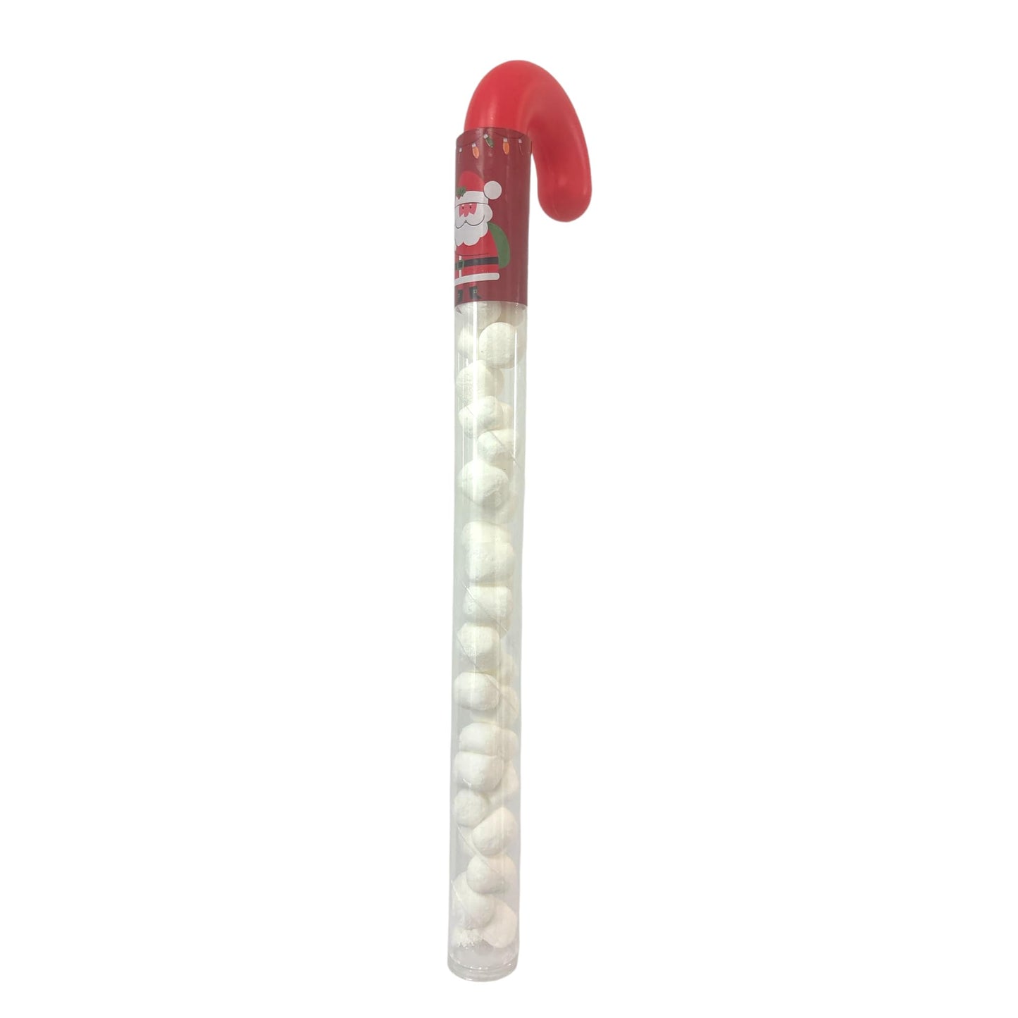 10 Pcs G-BOX Freeze Dried Candy Cane Tubes - Perfect Fun Christmas Candy & Stocking Stuffers! Freeze Dried Mini Marshmallows, Decorative Candy Filled Candy Canes Bulk Idea. (10 Mini Marshmallow Canes)