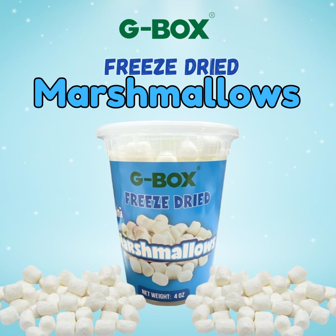 G-BOX Freeze Dried Marshmallows, Mini Caramel Marshmallows, Mini Marshmallows, Fat-free Christmas Candy, TikTok Trend Items, Perfect Halloween marshmallows(Medium, Caramel CrispyMallows)