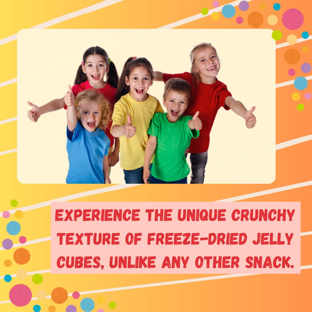 G-Box Freeze-Dried Strawberry Jello Cubes - 2 oz | USA-Made Freeze Dried Strawberries | Freeze-Dried Candy| Trending TikTok Snack, perfect for TikTok Trend Items Enthusiasts (Strawberry)
