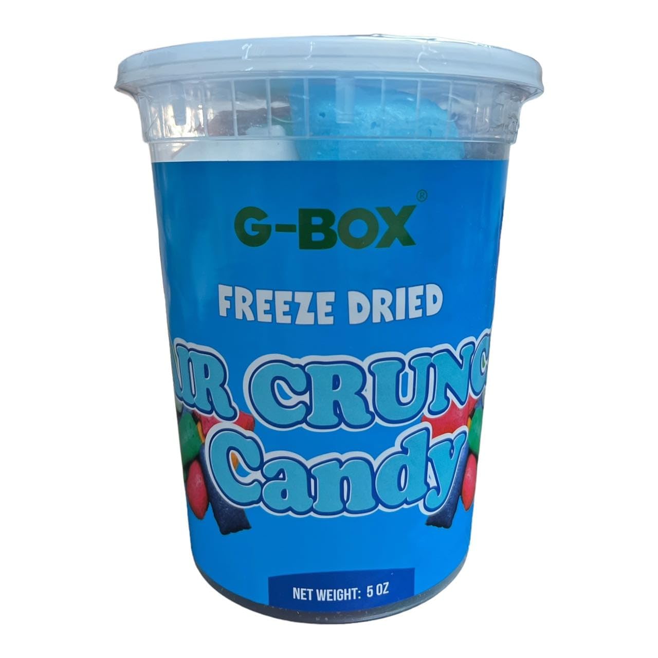 G-BOX Freeze Dried Candy, Freeze Dried Air Crunch Candy 5 oz AirCrunch PuffyHeads, TikTok Trend Items, Delightful Crunchy Fruity Flavorful Burst, Air-tight Sealed in a Deli Container, Made in the USA