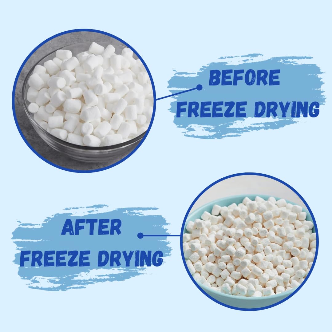 G-BOX Freeze Dried Marshmallows, Mini Caramel Marshmallows, Mini Marshmallows, Fat-free Christmas Candy, TikTok Trend Items, Perfect Halloween marshmallows(Medium, Caramel CrispyMallows)