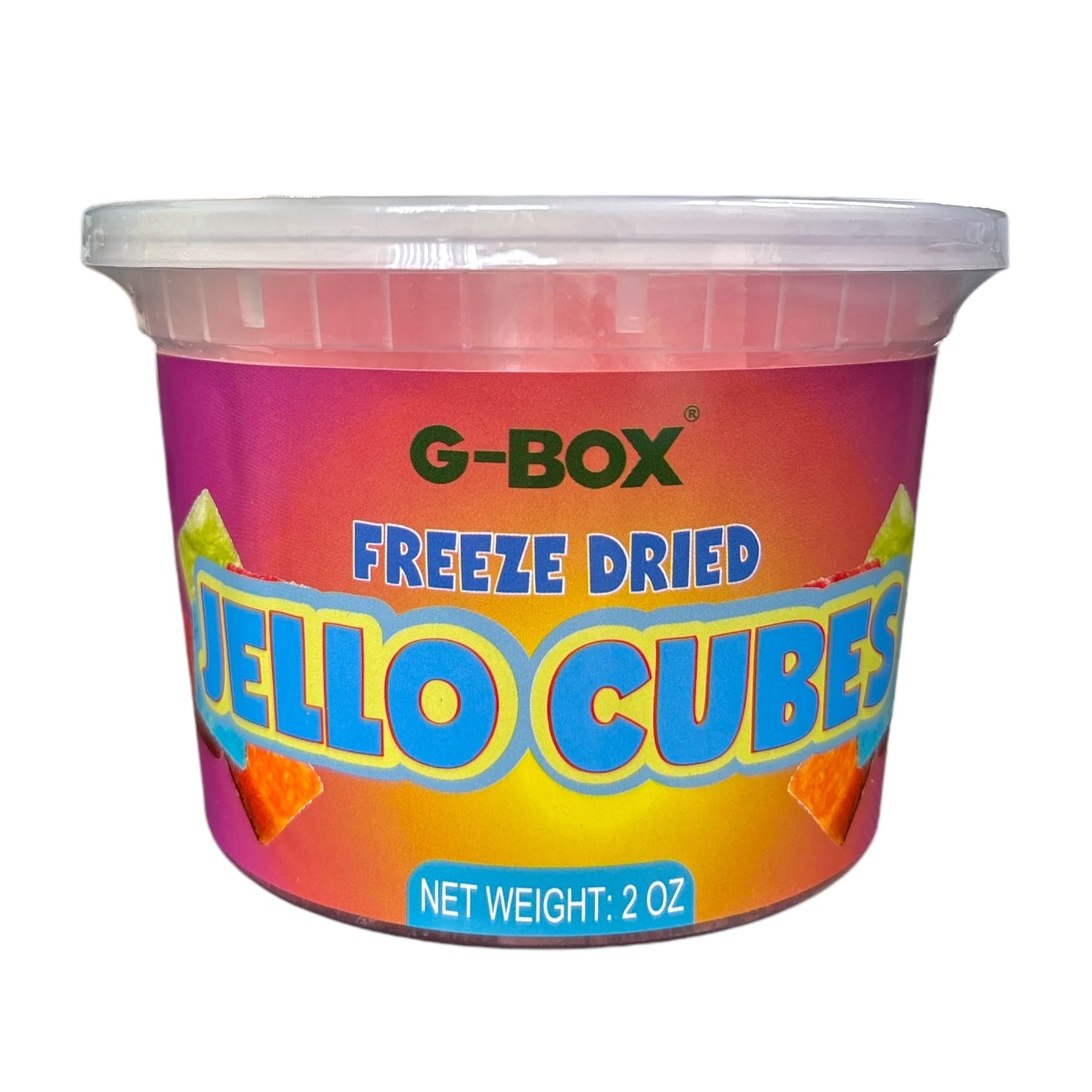 G-Box Freeze-Dried Strawberry Jello Cubes - 2 oz | USA-Made Freeze Dried Strawberries | Freeze-Dried Candy| Trending TikTok Snack, perfect for TikTok Trend Items Enthusiasts (Strawberry)