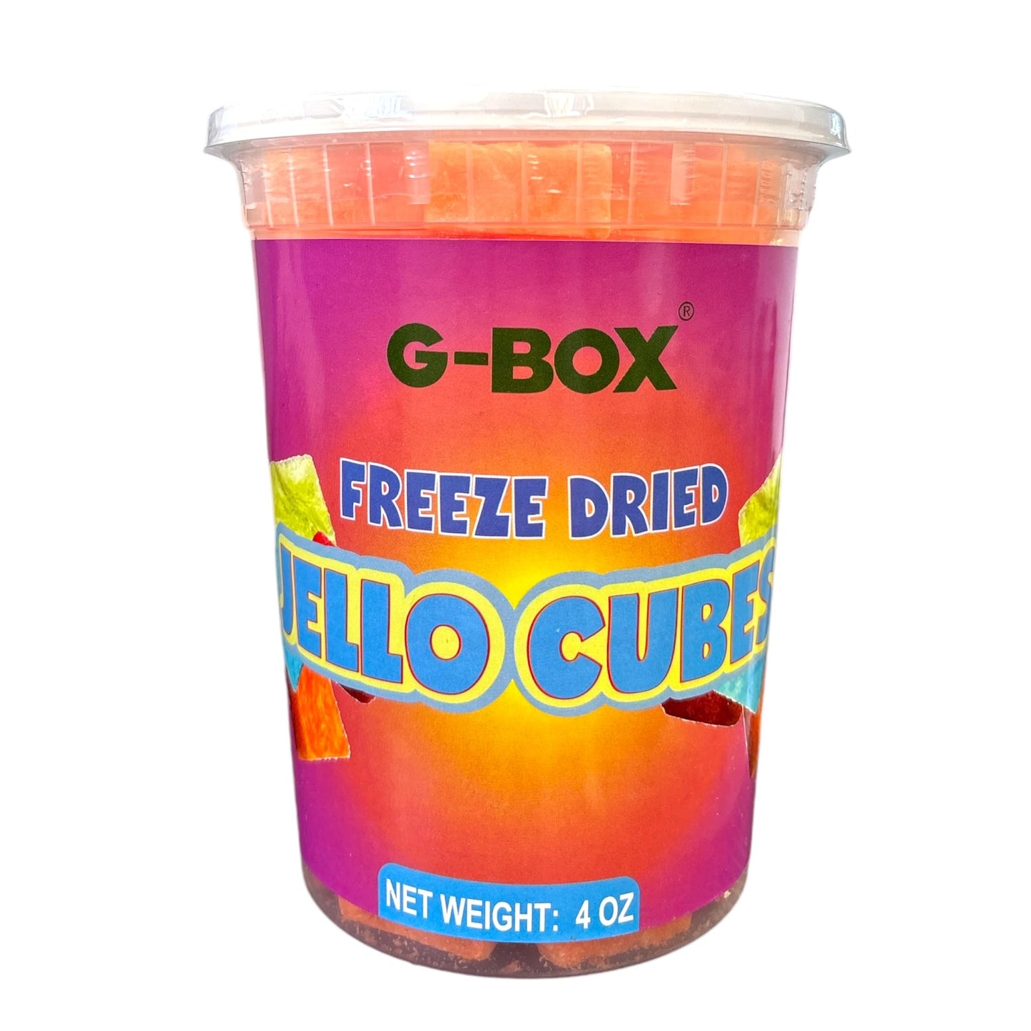 G-Box Freeze-Dried Strawberry Jello Cubes - 2 oz | USA-Made Freeze Dried Strawberries | Freeze-Dried Candy| Trending TikTok Snack, perfect for TikTok Trend Items Enthusiasts (Strawberry)