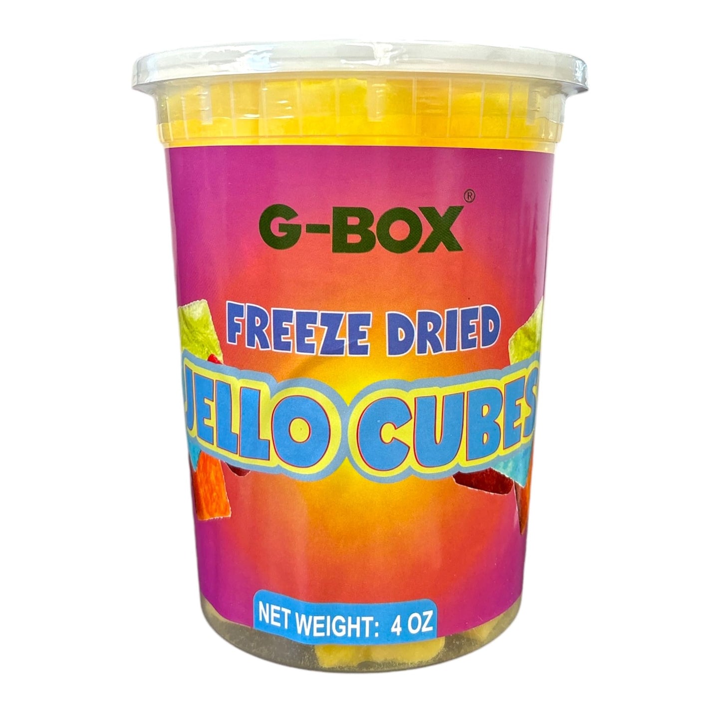 G-Box Freeze-Dried Strawberry Jello Cubes - 2 oz | USA-Made Freeze Dried Strawberries | Freeze-Dried Candy| Trending TikTok Snack, perfect for TikTok Trend Items Enthusiasts (Strawberry)