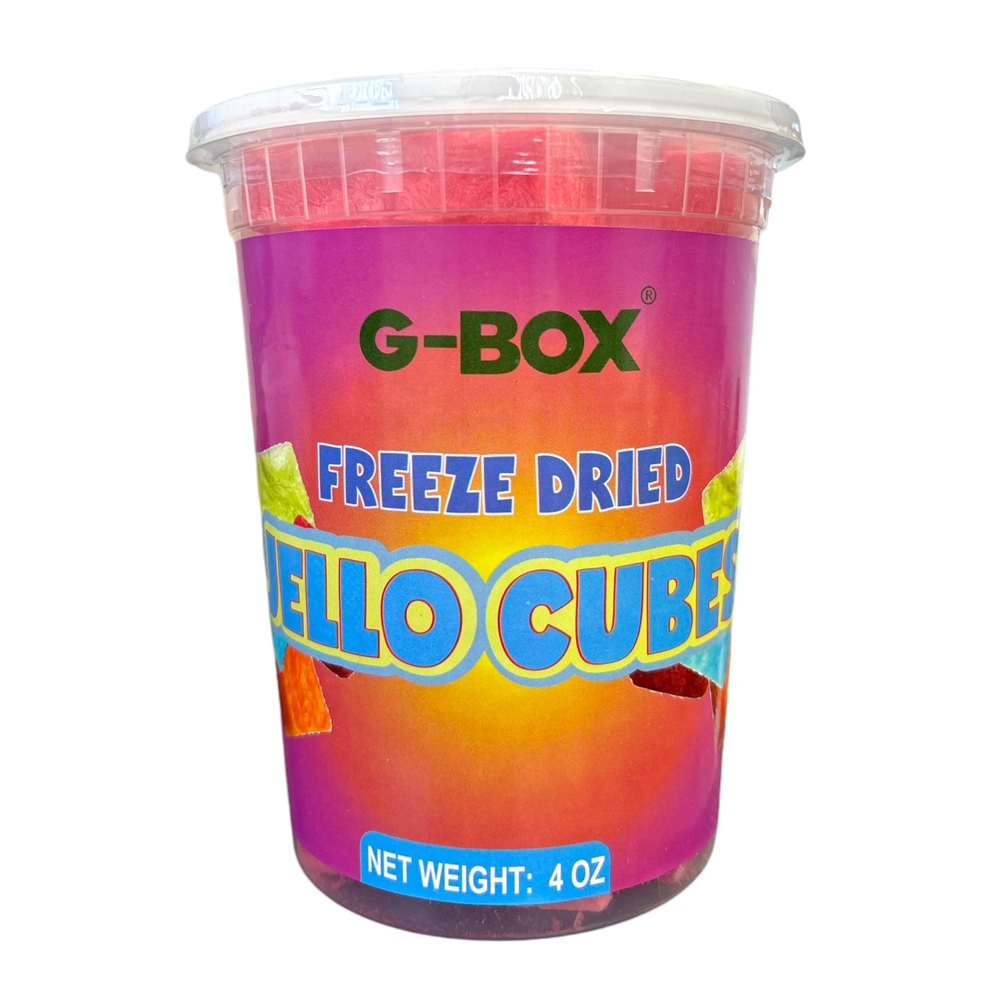G-Box Freeze-Dried Strawberry Jello Cubes - 2 oz | USA-Made Freeze Dried Strawberries | Freeze-Dried Candy| Trending TikTok Snack, perfect for TikTok Trend Items Enthusiasts (Strawberry)