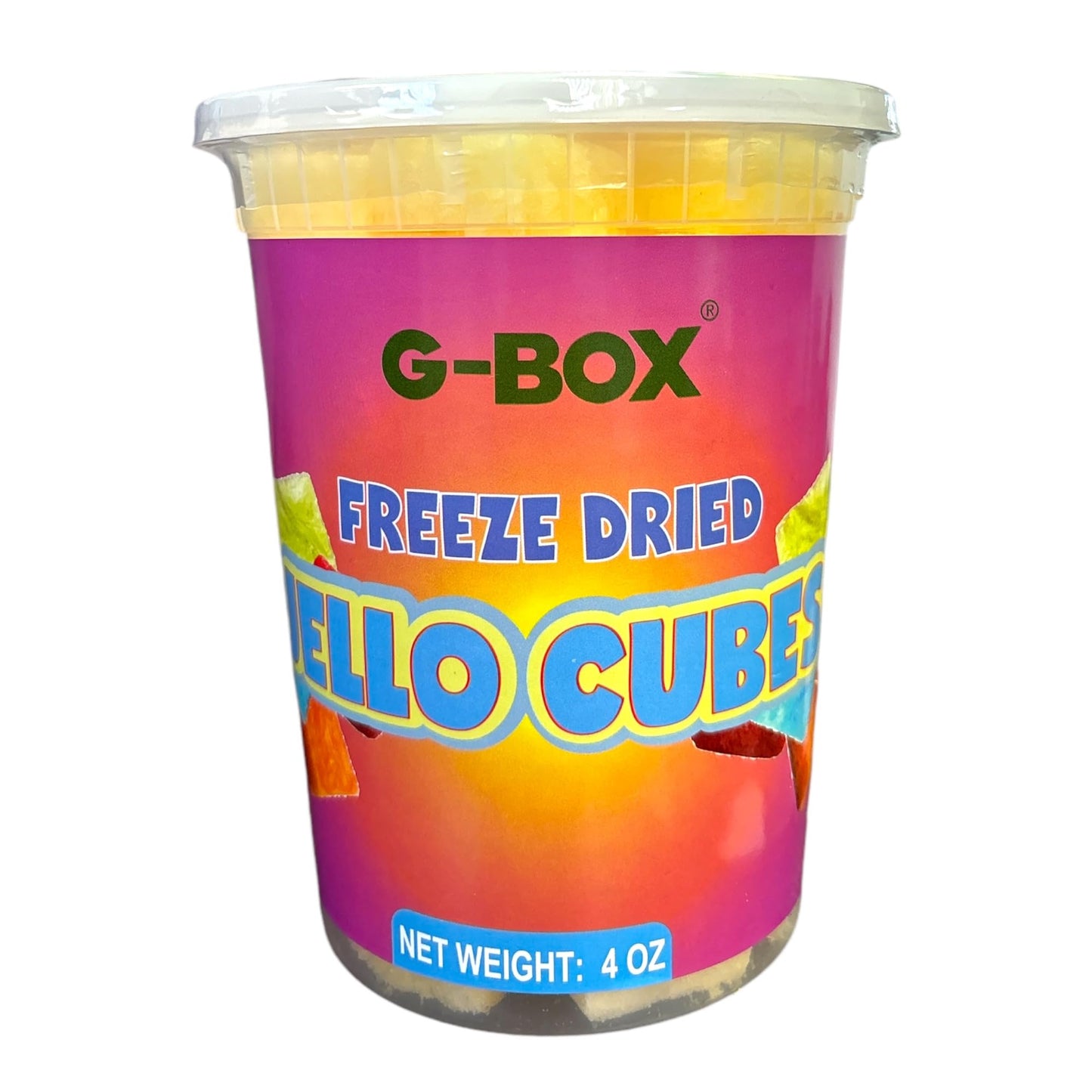 G-Box Freeze-Dried Strawberry Jello Cubes - 2 oz | USA-Made Freeze Dried Strawberries | Freeze-Dried Candy| Trending TikTok Snack, perfect for TikTok Trend Items Enthusiasts (Strawberry)