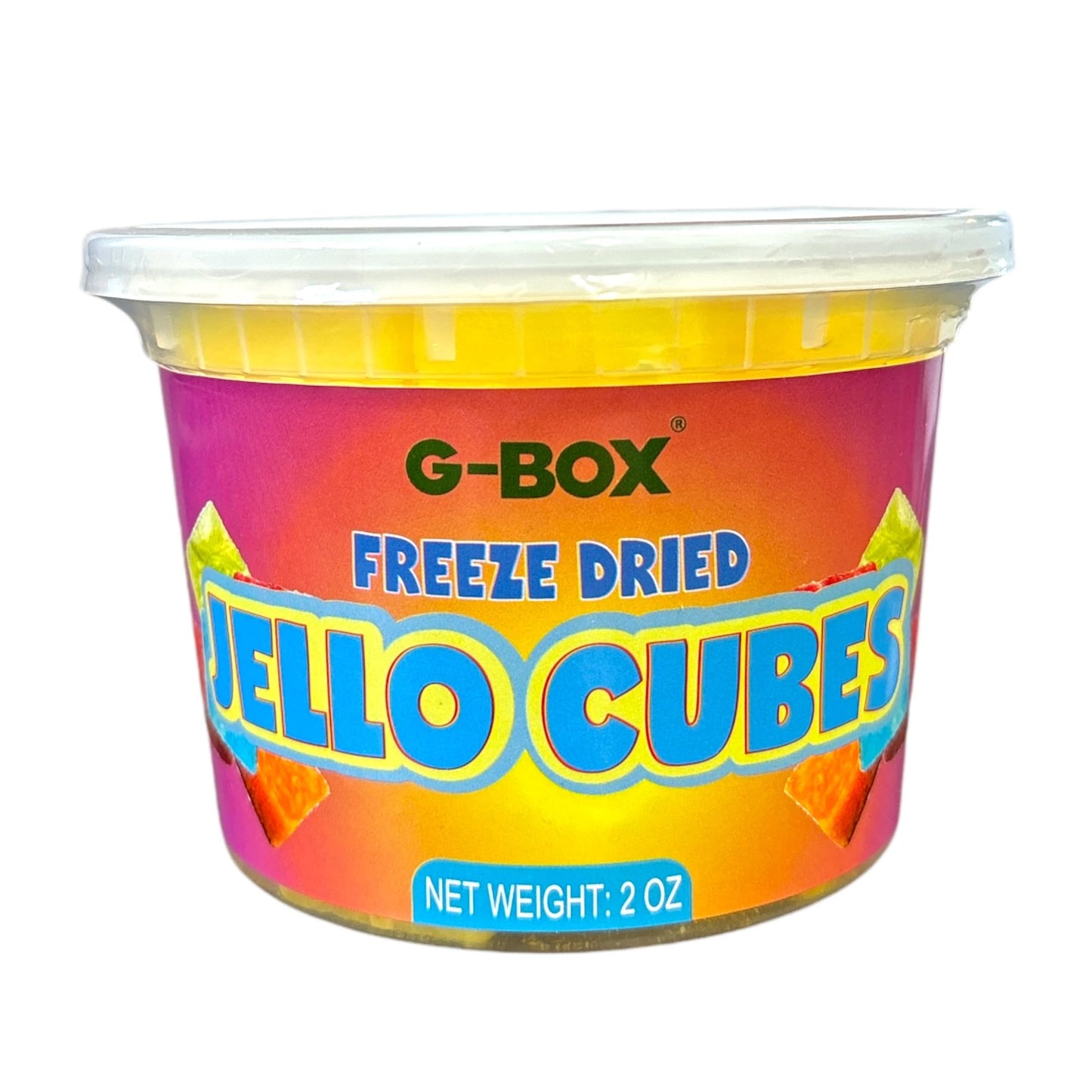 G-Box Freeze-Dried Strawberry Jello Cubes - 2 oz | USA-Made Freeze Dried Strawberries | Freeze-Dried Candy| Trending TikTok Snack, perfect for TikTok Trend Items Enthusiasts (Strawberry)