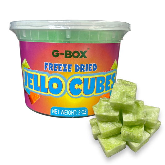 G-Box Freeze-Dried Strawberry Jello Cubes - 2 oz | USA-Made Freeze Dried Strawberries | Freeze-Dried Candy| Trending TikTok Snack, perfect for TikTok Trend Items Enthusiasts (Strawberry)