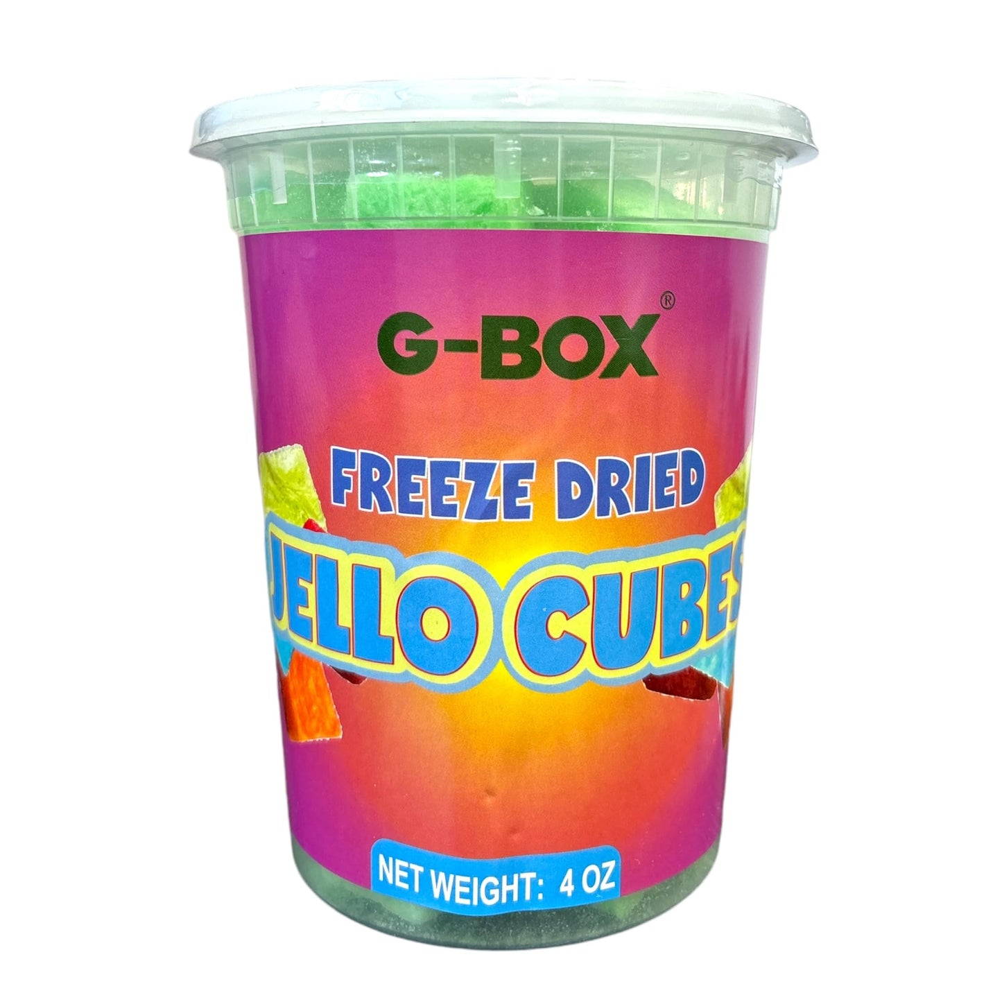 G-Box Freeze-Dried Strawberry Jello Cubes - 2 oz | USA-Made Freeze Dried Strawberries | Freeze-Dried Candy| Trending TikTok Snack, perfect for TikTok Trend Items Enthusiasts (Strawberry)