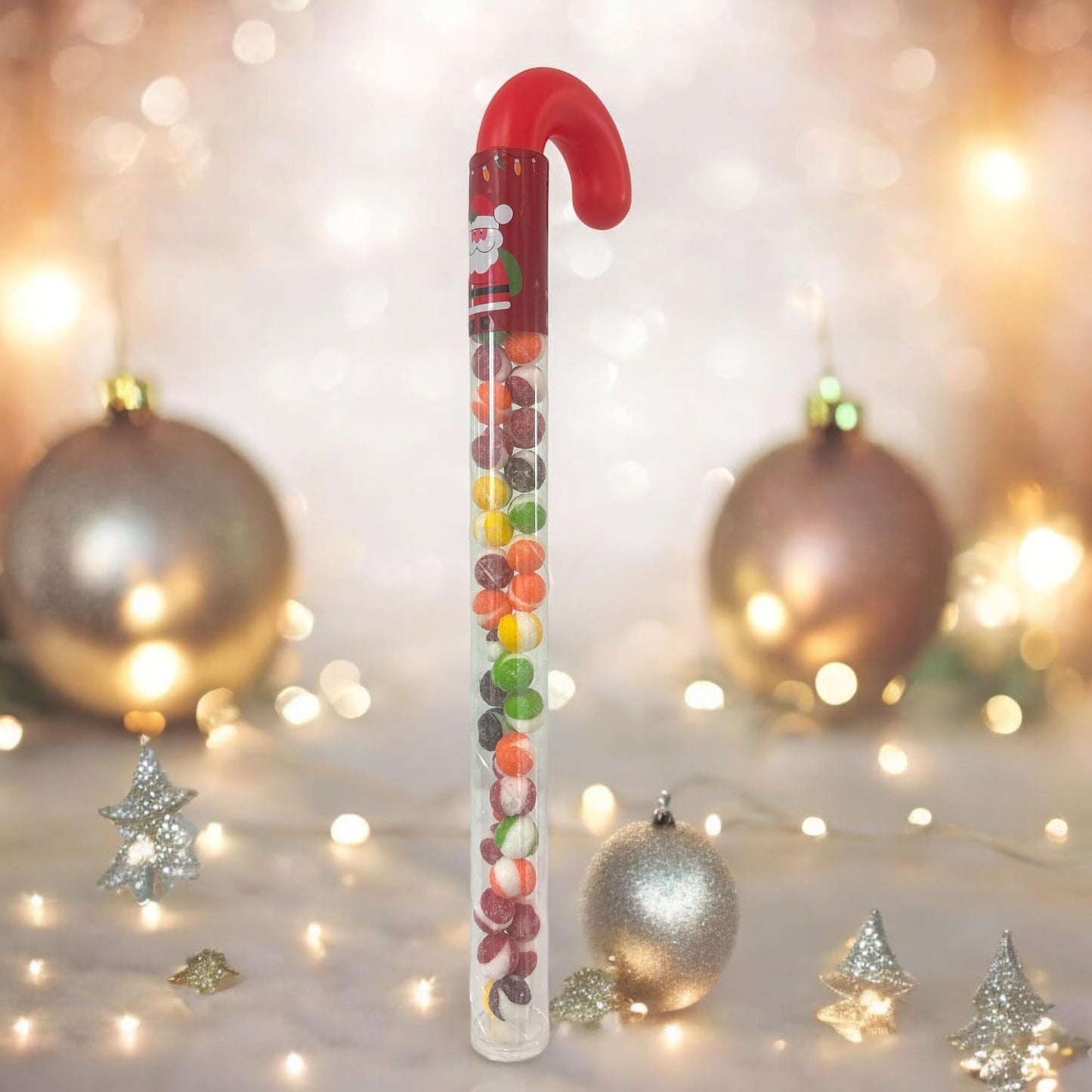 10 Pcs G-BOX Freeze Dried Candy Cane Tubes - Perfect Fun Christmas Candy & Stocking Stuffers! Freeze Dried Mini Marshmallows, Decorative Candy Filled Candy Canes Bulk Idea. (10 Mini Marshmallow Canes)