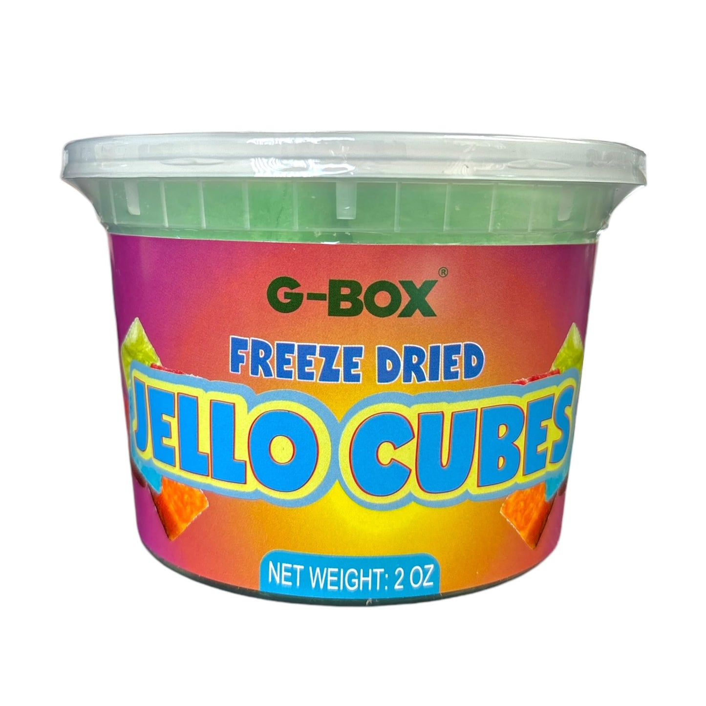 G-Box Freeze-Dried Strawberry Jello Cubes - 2 oz | USA-Made Freeze Dried Strawberries | Freeze-Dried Candy| Trending TikTok Snack, perfect for TikTok Trend Items Enthusiasts (Strawberry)