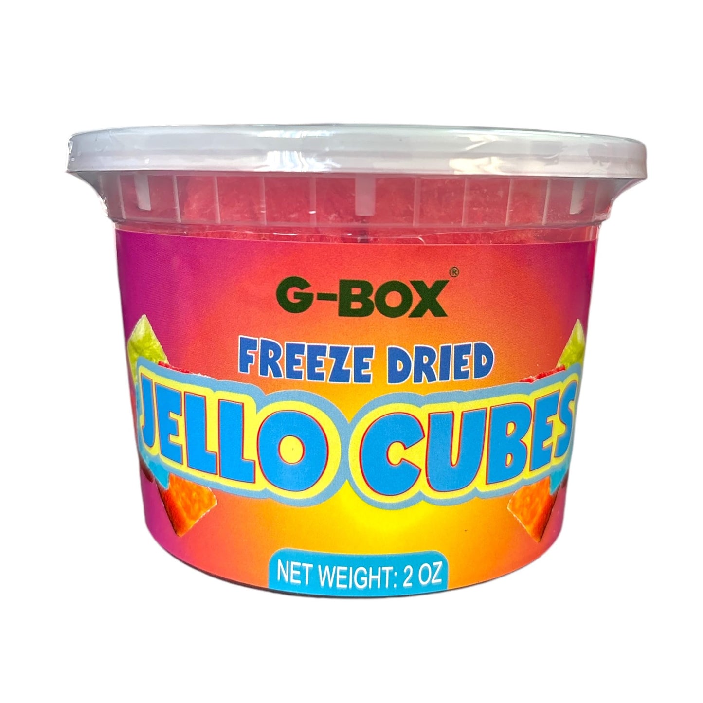 G-Box Freeze-Dried Strawberry Jello Cubes - 2 oz | USA-Made Freeze Dried Strawberries | Freeze-Dried Candy| Trending TikTok Snack, perfect for TikTok Trend Items Enthusiasts (Strawberry)