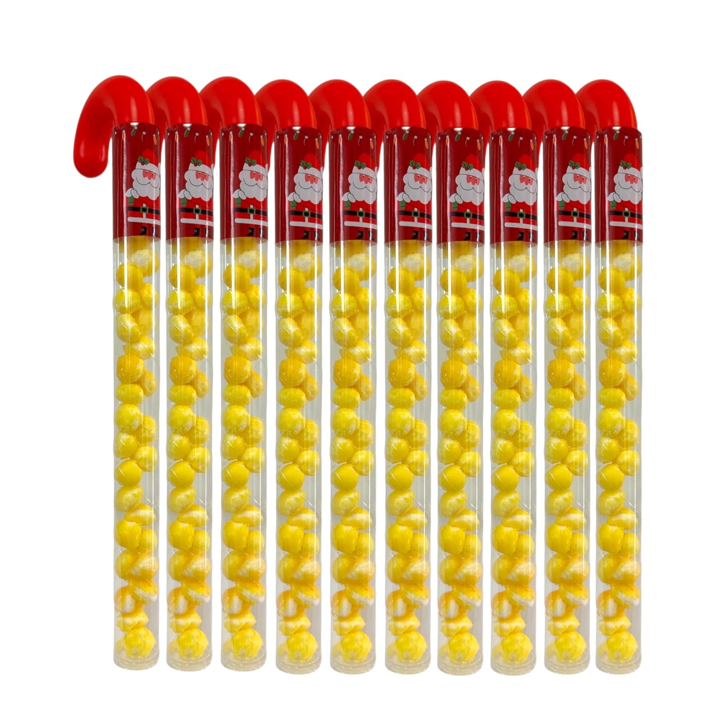 10 Pcs G-BOX Freeze Dried Candy Cane Tubes - Perfect Fun Christmas Candy & Stocking Stuffers! Freeze Dried Mini Marshmallows, Decorative Candy Filled Candy Canes Bulk Idea. (10 Mini Marshmallow Canes)