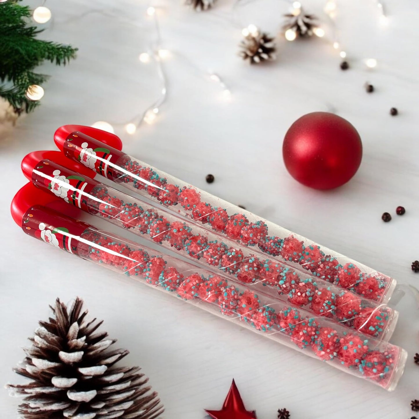 10 Pcs G-BOX Freeze Dried Candy Cane Tubes - Perfect Fun Christmas Candy & Stocking Stuffers! Freeze Dried Mini Marshmallows, Decorative Candy Filled Candy Canes Bulk Idea. (10 Mini Marshmallow Canes)