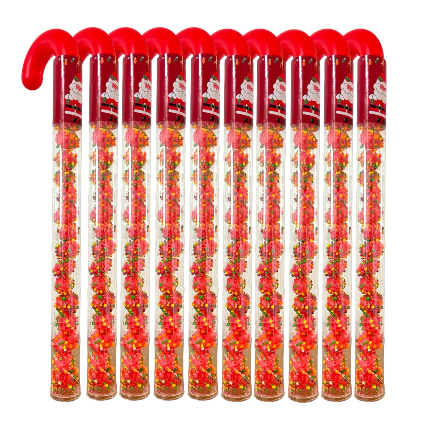10 Pcs G-BOX Freeze Dried Candy Cane Tubes - Perfect Fun Christmas Candy & Stocking Stuffers! Freeze Dried Mini Marshmallows, Decorative Candy Filled Candy Canes Bulk Idea. (10 Mini Marshmallow Canes)
